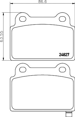 HELLA PAGID 8db355014701 -  Комплект тормозных колодок, дисковый тормоз
